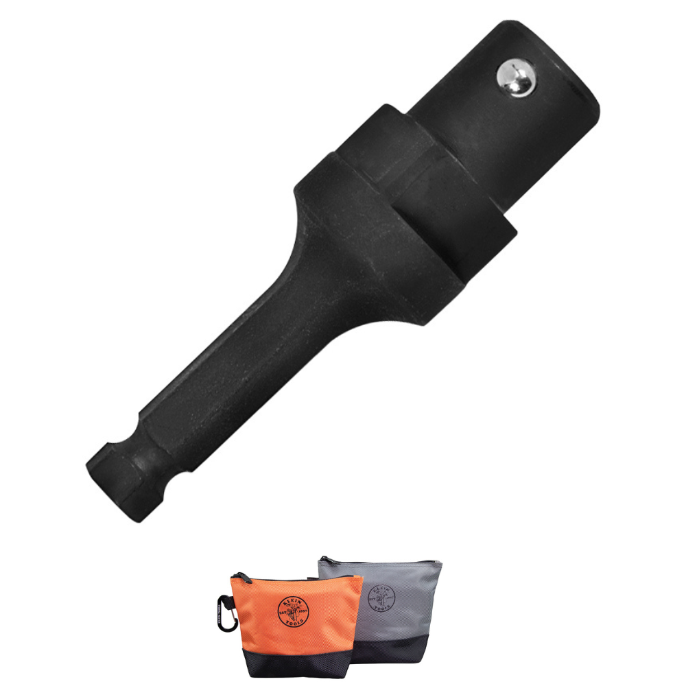 Klein Tools NRHD Socket Adapter with Free Stand up Zipper Bags from GME Supply